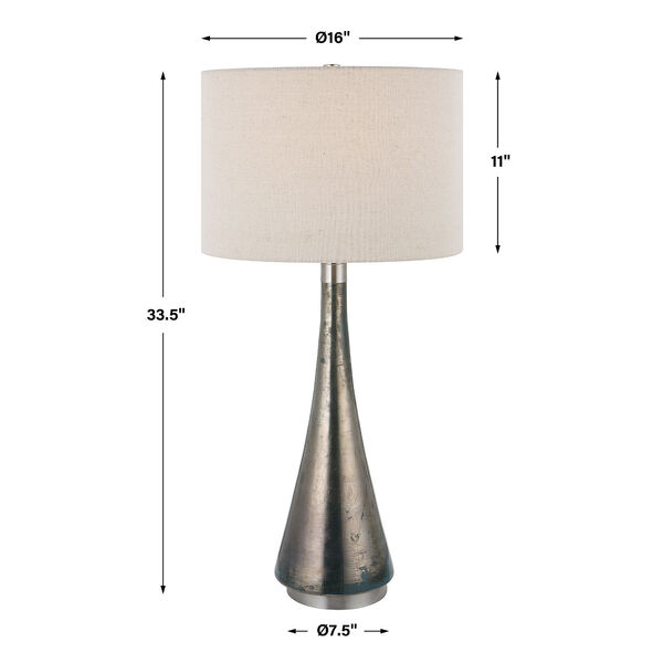 Contour Brushed Nickel One-Light Table Lamp, image 3