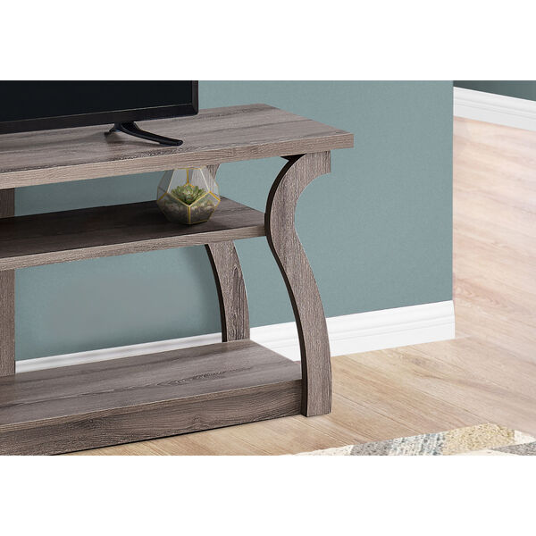 Dark Taupe Contemporary Open Concept TV Stand, image 3