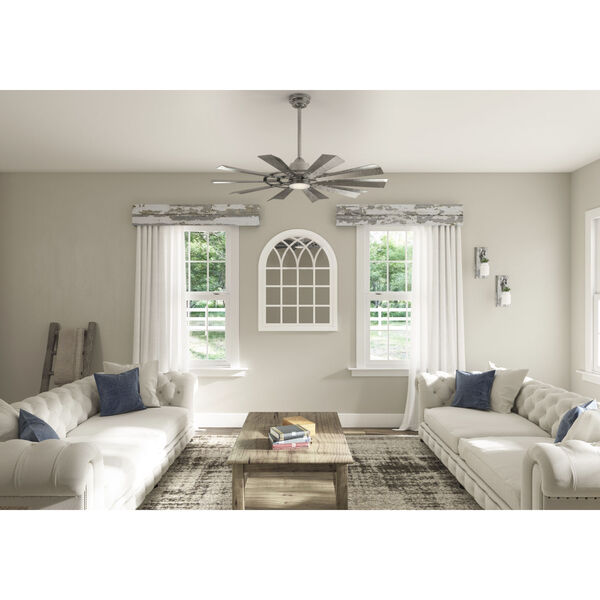 Crescent Falls Galvanized 52-Inch LED Ceiling Fan, image 7