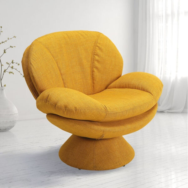 Selby Straw Yellow Fabric Armed Leisure Chair, image 1