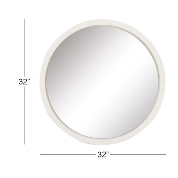 White Wood Wall Mirror, 32-Inch x 32-Inch, image 3