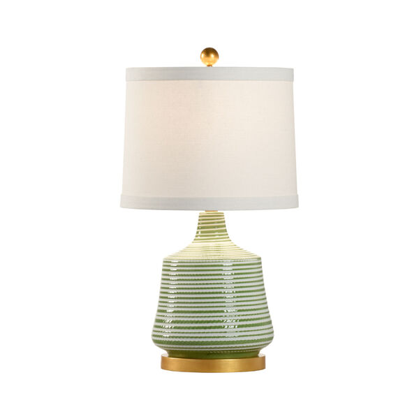 Beehive Green and White One-Light Table Lamp, image 1