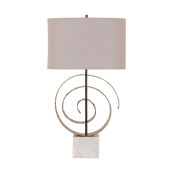 Imari Forged Gray and Gold Solder One-Light Table Lamp, image 2