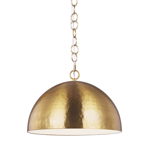 Whare Burnished Brass 24-Inch One-Light Title 24 Hammered Pendant, image 4
