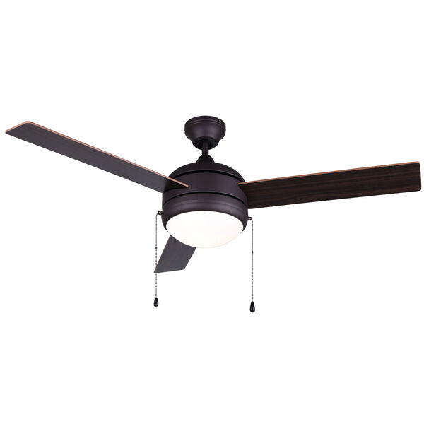 Calibre III Oil Rubbed Bronze 48-Inch Two-Light Ceiling Fan, image 1