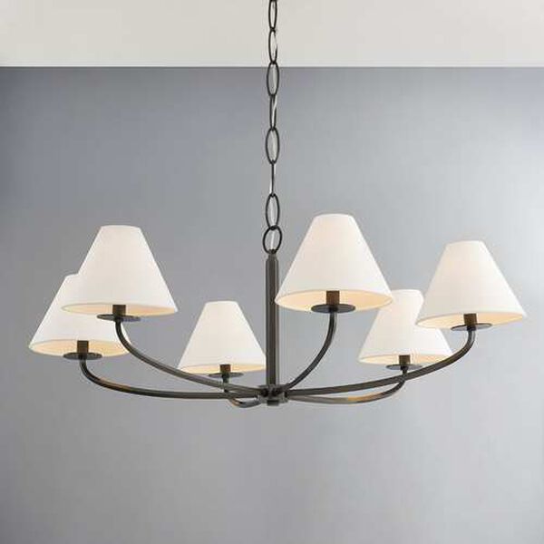 Stacey Old Bronze Six-Light Chandelier, image 2