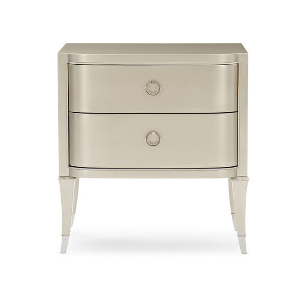 Caracole Classic Soft Silver Paint and Beige Significant Other Nightstand, image 3