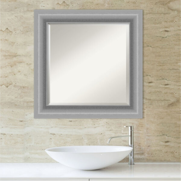 Peak Brushed Nickel 26W X 26H-Inch Bathroom Vanity Wall Mirror, image 5