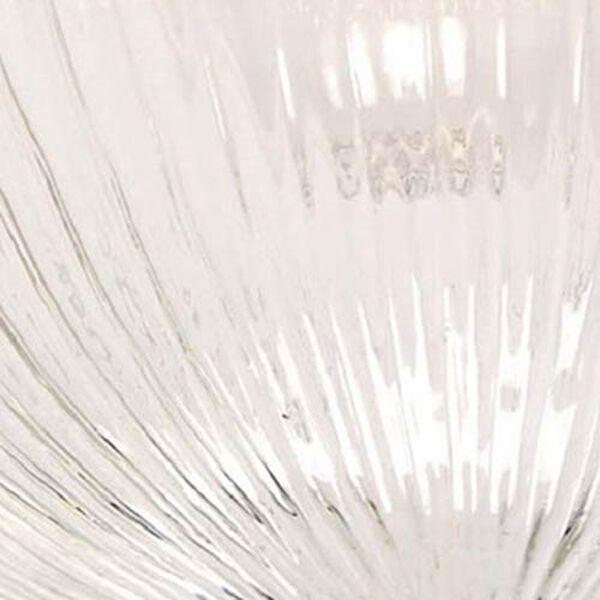 Old Bronze Three-Light 15-Inch Wide Flush Mount with Clear Ribbed Glass, image 3