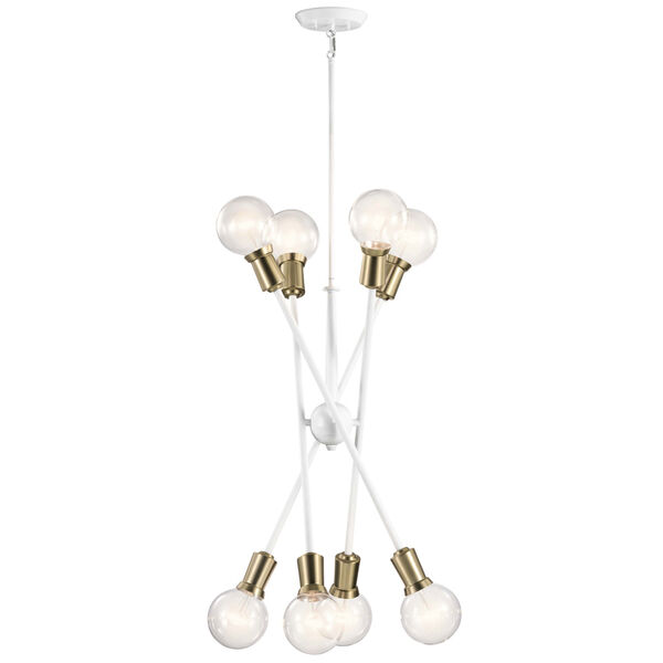 Armstrong White Eight-Light Chandelier, image 3