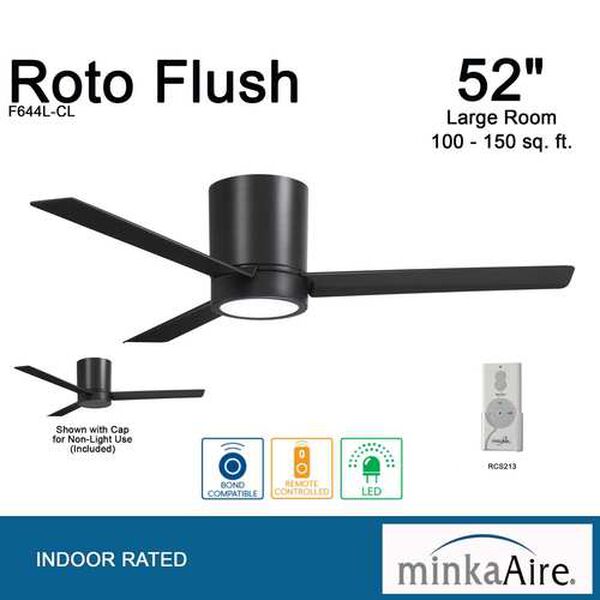 Roto Flush Coal 52-Inch LED Ceiling Fan, image 6