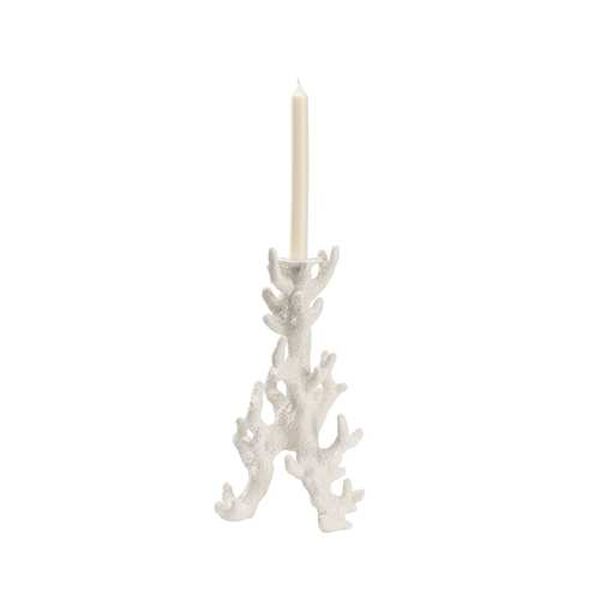 White Glaze Medium Candleholder, image 9