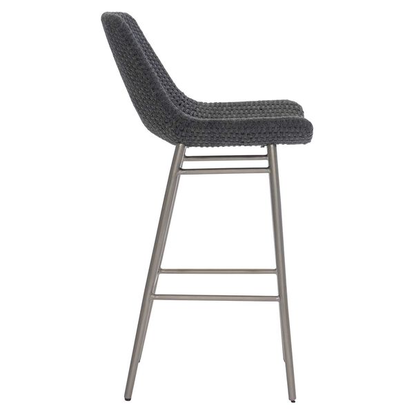 Westport Gray Flannel and Stainless Steel Outdoor Bar Stool, image 2