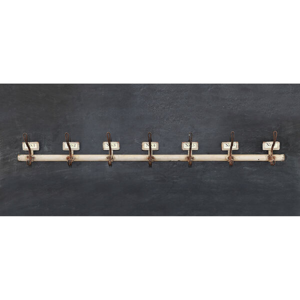 Metal Wall Hook with Seven Hooks, image 1