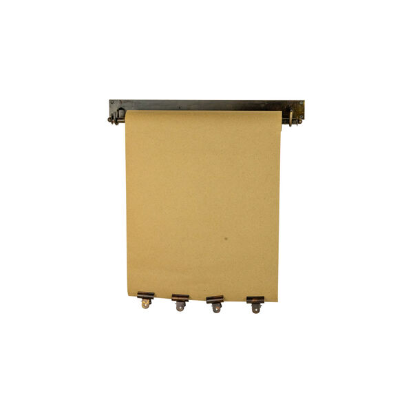 Taupe Hanging Note Roll with Four Brass Finish Clips, image 1