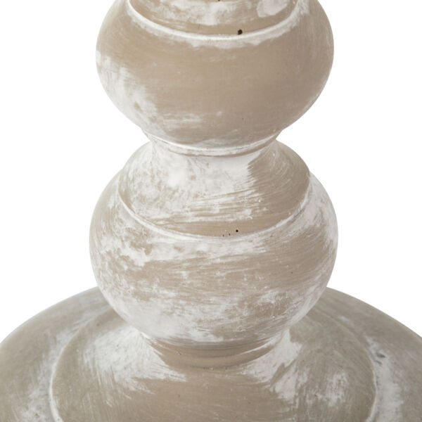 White 13-Inch Candlestick Polyresin, image 3