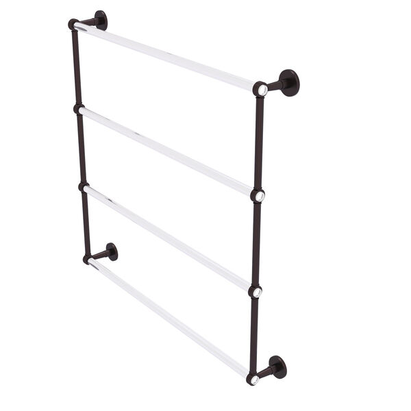 Clearview Antique Bronze 4 Tier 36-Inch Ladder Towel Bar with Groovy Accent, image 1
