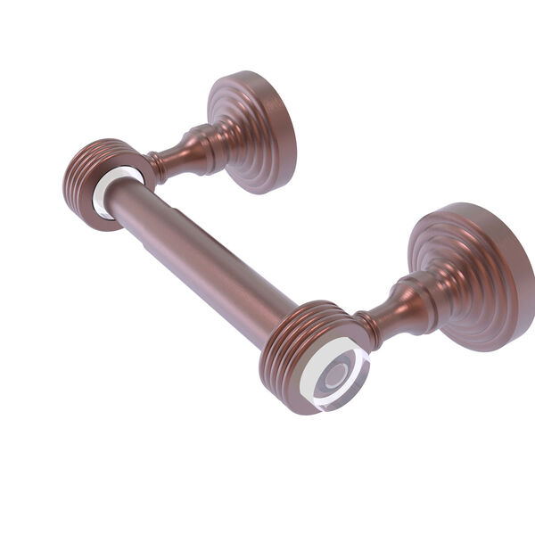 Pacific Grove Antique Copper Two-Inch Two Post Toilet Paper Holder with Groovy Accents, image 1