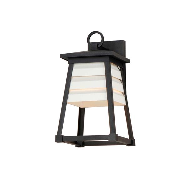 Shutters Black Eight-Inch One-Light Outdoor Wall Sconce, image 1