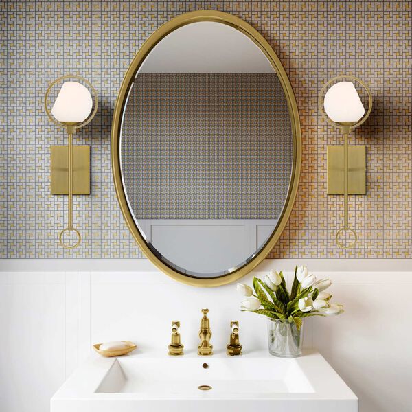 Teatro Brushed Gold One-Light Wall Sconce, image 2