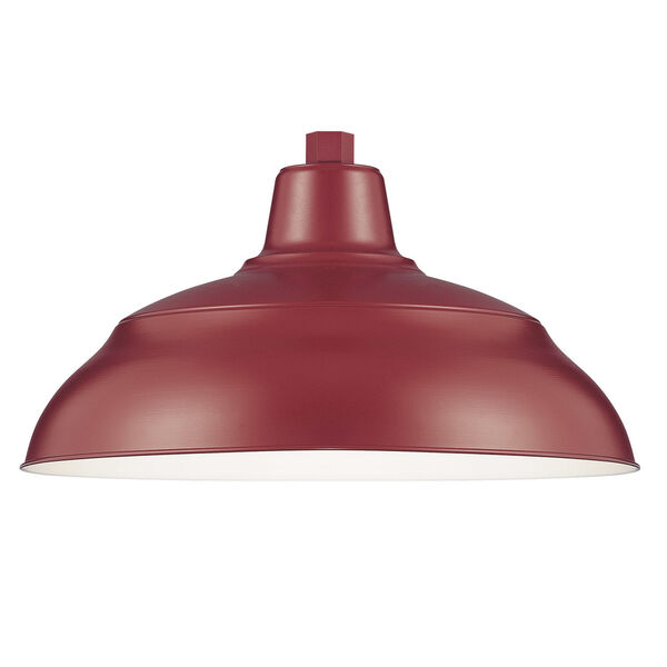 R Series Satin Red One-Light Warehouse Shade, image 1