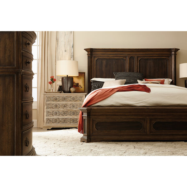Hill Country Woodcreek Brown Queen Mansion Bed, image 3
