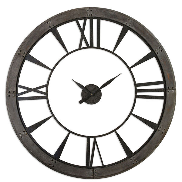 Ronan Rustic Bronze Large Wall Clock, image 1
