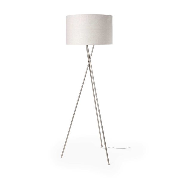 Ambrose Silver and Beige Floor Lamp, image 1