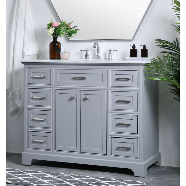 Americana Light Gray 42-Inch Vanity Sink Set, image 3