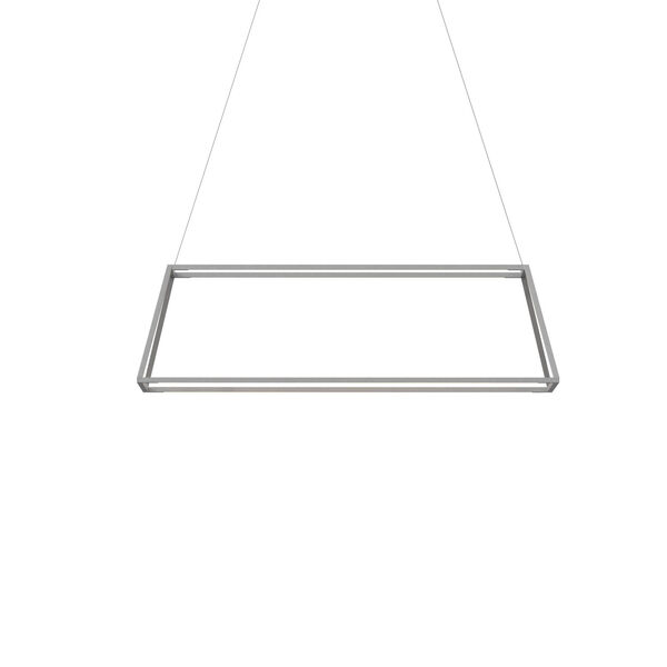 Z-Bar Silver 40-Inch Soft Warm LED Rectangle Pendant, image 1