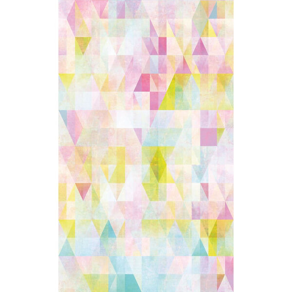 Pink and Blue Prismatic Geo Peel and Stick Wallpaper, image 2