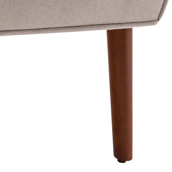 Take A Seat Sandy Beige Fabric Espresso Andy Accent Chair, image 4