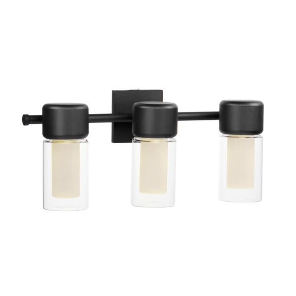 Dram Black Three-Light LED Bath Vanity, image 1