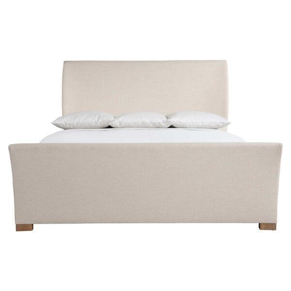 Modulum White and Natural Sleigh Bed, image 1