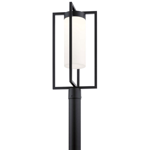 Drega Black LED Outdoor Post Lantern, image 1