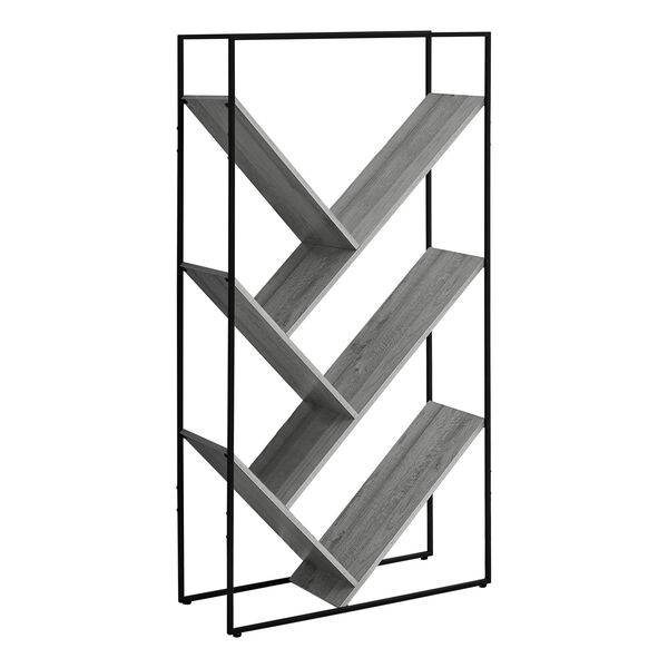 Gray and Black Bookcase, image 1