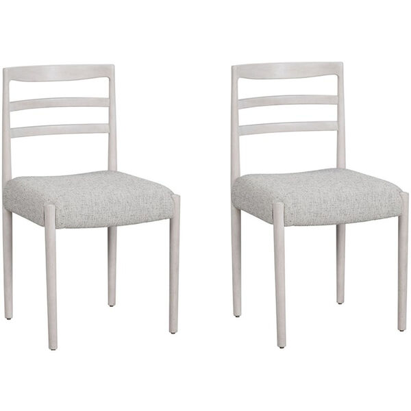 White and Light Gray 21-Inch Side Chair, Set of 2, image 1