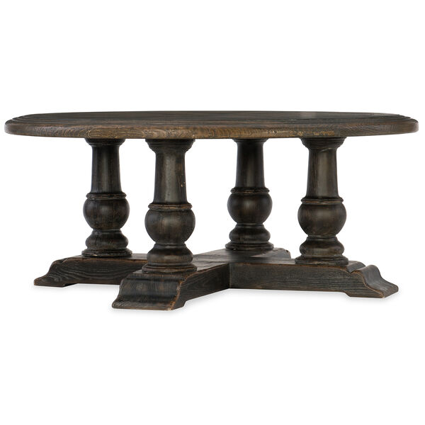 Hill Country Medina Brown and Black Round Cocktail Table, image 1