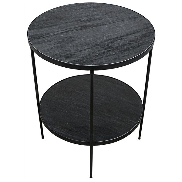 Rivoli Metal with Marble Side Table, image 4