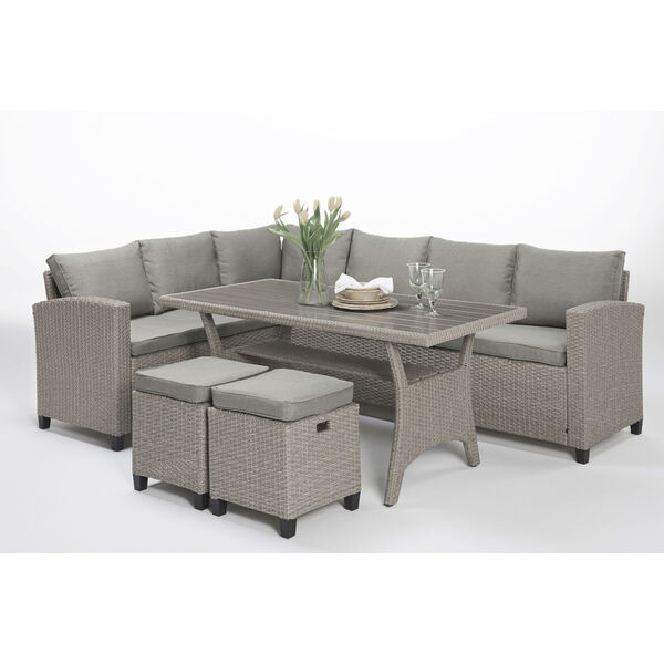 Bali Gray Outdoor Seating and Table Set, 5-Piece, image 1