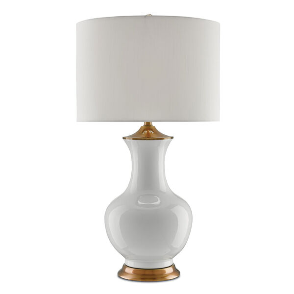 Lilou White and Antique Brass One-Light Table Lamp, image 2