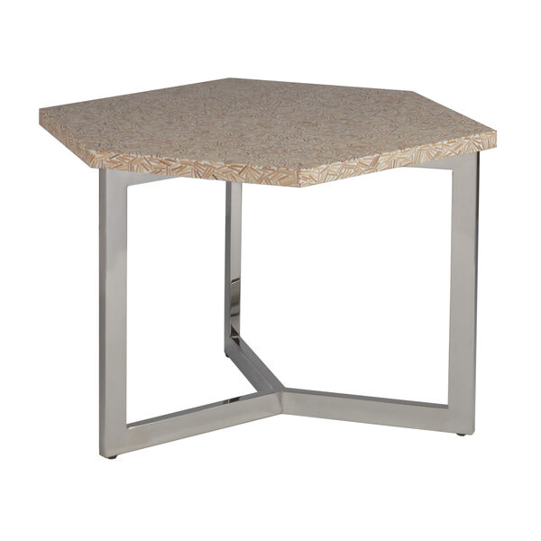 Signature Designs Ivory and Stainless Steel Inamorata Hexagonal Cluster Bunching Table, image 1