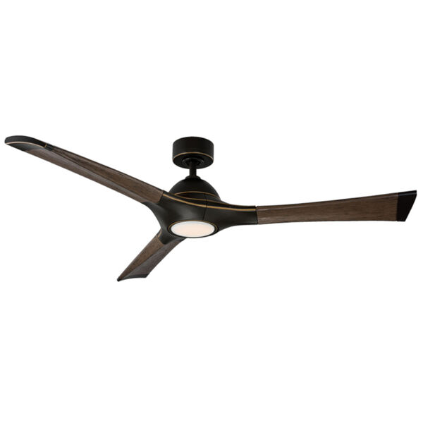 Woody Oil Rubbed Bronze 60-Inch 3000K LED Downrod Ceiling Fans, image 1