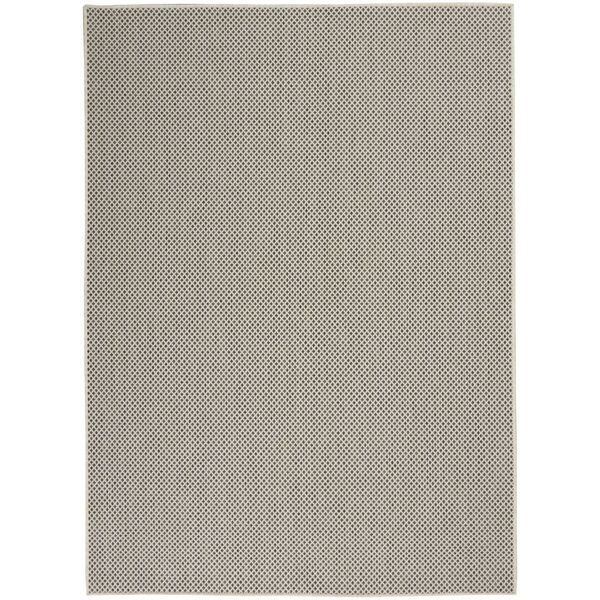 Courtyard Ivory and Charcoal 4 Ft. x 6 Ft. Rectangle Indoor/Outdoor Area Rug, image 2