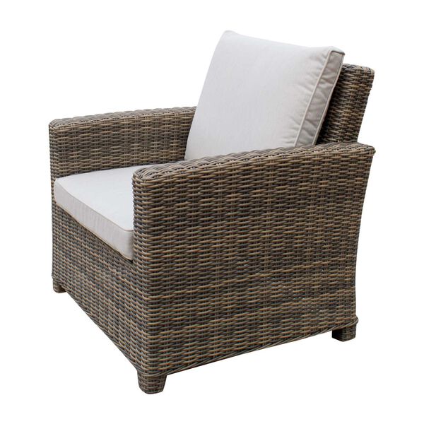 Spanish Wells Driftwood Canvas Black Lounge Chair, image 1