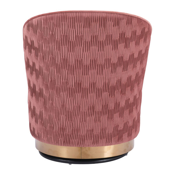 Zelda Pink and Gold Accent Chair, image 5
