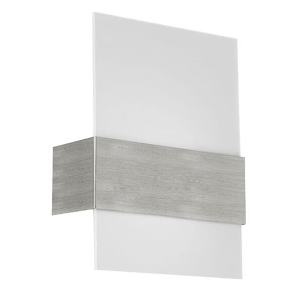 Nikita Silver Nine-Inch One-Light Wall Sconce with Satin Glass, image 1