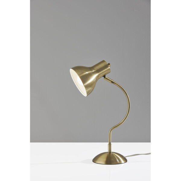 Elmhurt Antique Brass One-Light Desk Lamp, image 2