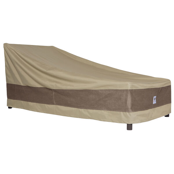Elegant Swiss Coffee 86 In. Patio Chaise Lounge Cover, image 1