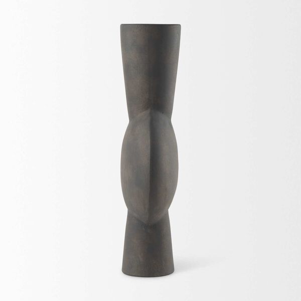Kaz Earthy Brown Ceramic Vase, image 3